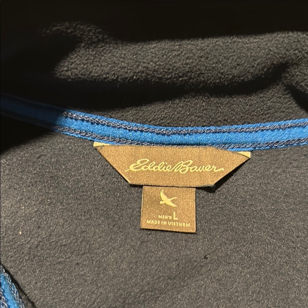 Eddie Bauer Two-Tone Fleece Pullover - Picture 3 of 7